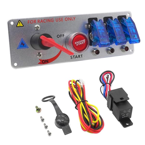Bil 12V Én-knaps Start Master Switch Panel Racing Modificeret Led Tændingskontakt Motor Start Strøm
