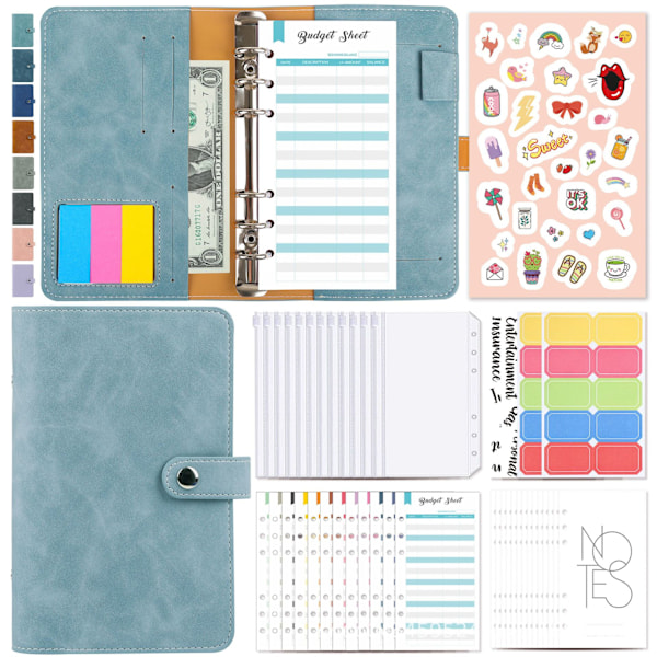 Budget Notebook Budget Notebook med film, A6 Budget Lösblad Bindemedel Kuvert Kuvert Sätt, Budget Notebook Pengar Organisatör, Pengar Spara