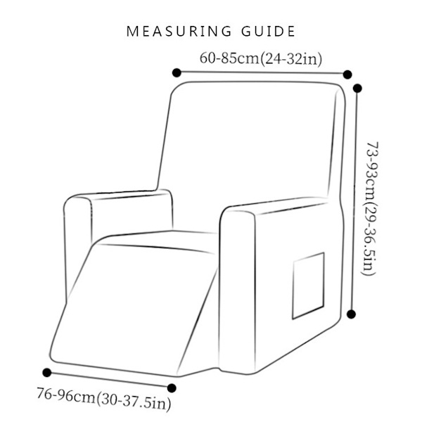 Elastisk Recliner Soffa Överdrag Fåtölj Soffa Överdrag Ren Färg Mjuk Stolsöverdrag