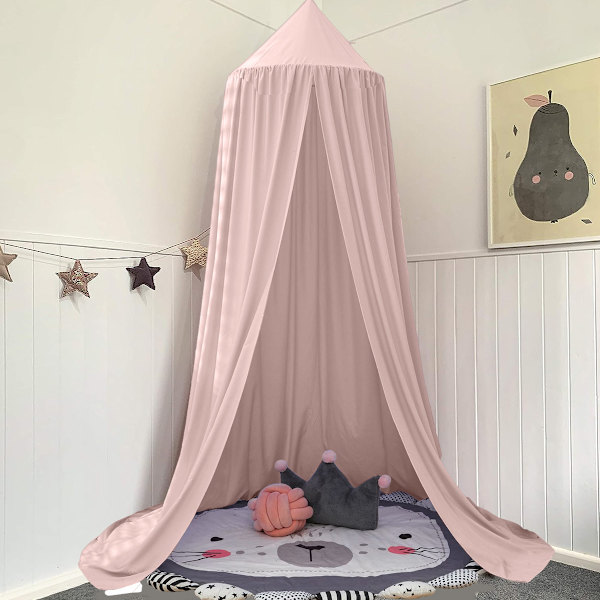 Sänghimmel för flickor, mjuk rosa prinsesshimmel för flickors säng,