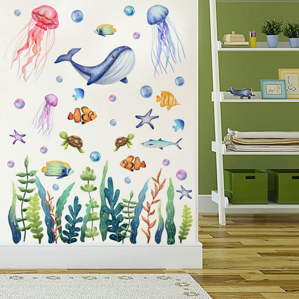 Under The Sea Vægmærker - Ocean Fisk Tapet til Børneværelse