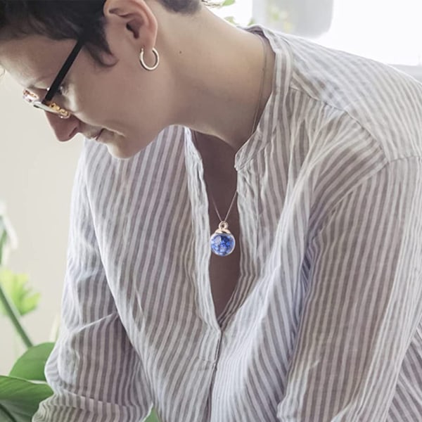 100 stk Fargerike Glasskuler Henger Glass Charms med Små