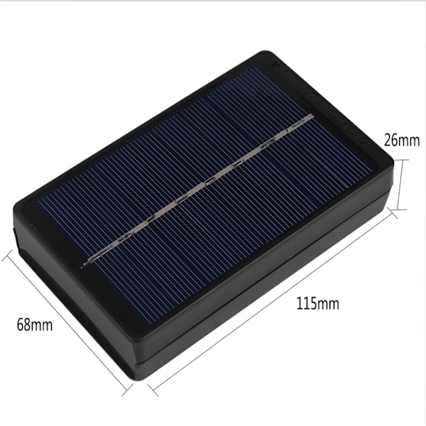 1W 4V Bärbar Solpanel Laddare Laddningsbox för AA/AAA Batteri Svart
