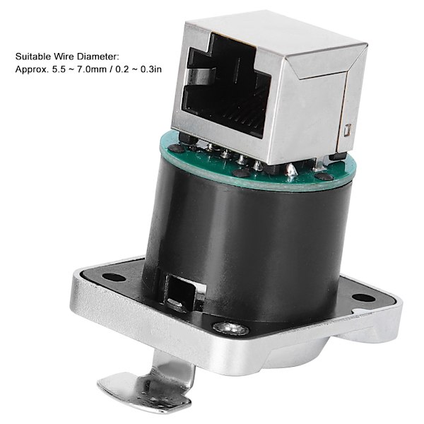 2 kpl RJ45 kulmikas liitin Palonestomateriaali YT‑RJ45 lentokoneliitin