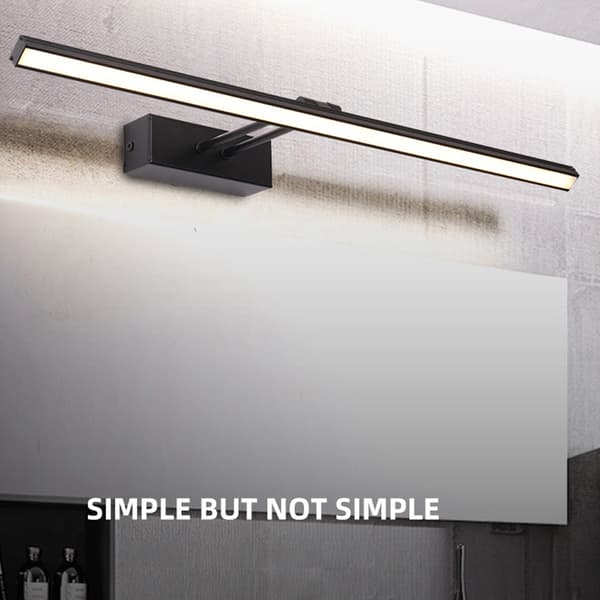 Moderne LED Badeværelseslampe, Energibesparende med Fleksibel Belysning og Mat Diffuser, Aluminium og Akryl Materiale til Badeværelser og