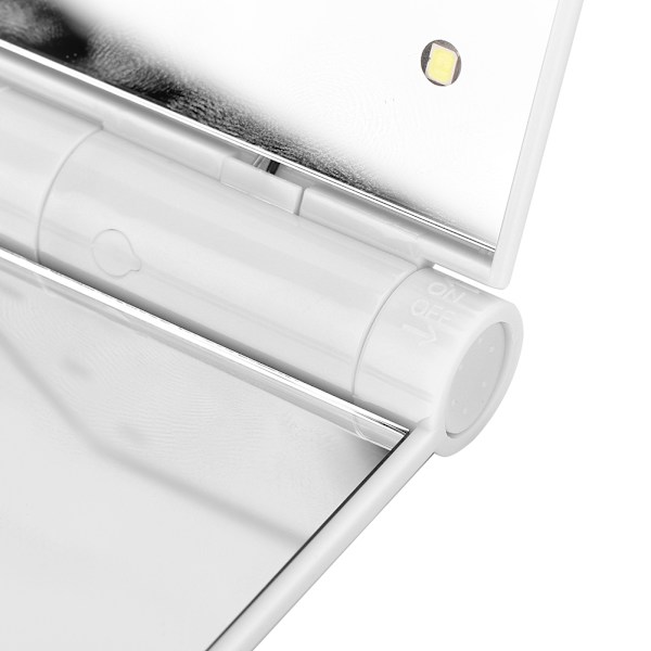 Bærbar LED Makeup Spejl Moderne Desktop Foldbar Fyldlys Spejl Kosmetik Værktøj Hvid