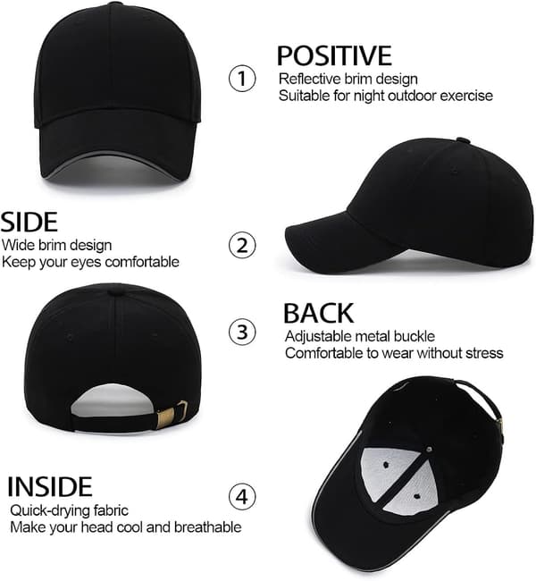 Basebollkeps, justerbar solhatt med panel för unisex, golfkepsar sport