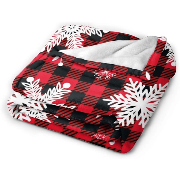 Juleplaid Julepynt Sort Rød Buffalo Plaid