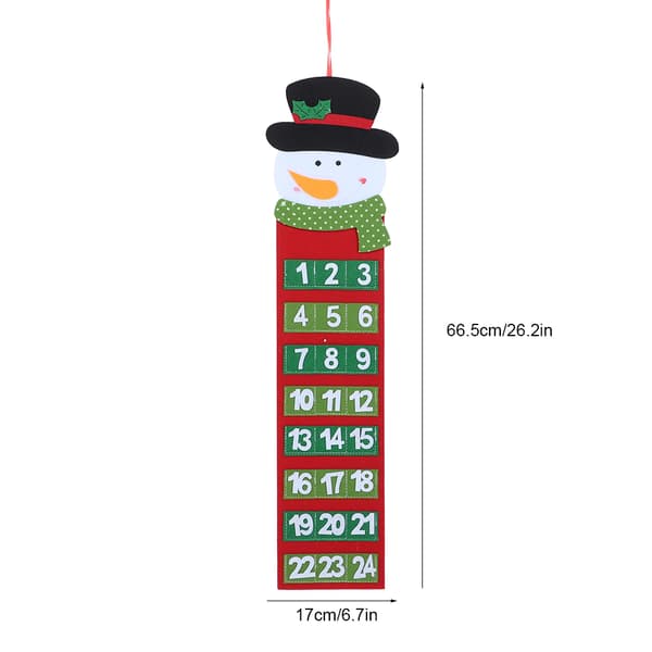 Julekalender Genanvendelig Nedtællingskalender Julepynt Vedhæng