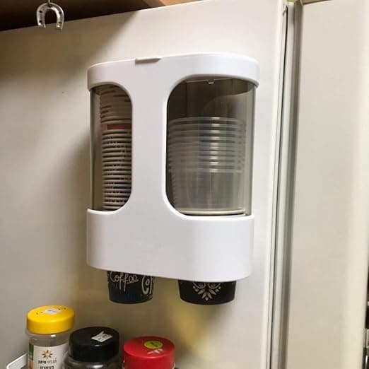 Kopholder kopdispenser grå - hvid - 17 x 9 X 21,7 cm