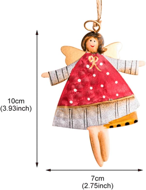 Julemands Julepynt 2019 Trædekorationer Dansende Flyvende Tin Engle (12 pr. sæt) Angle12pcs
