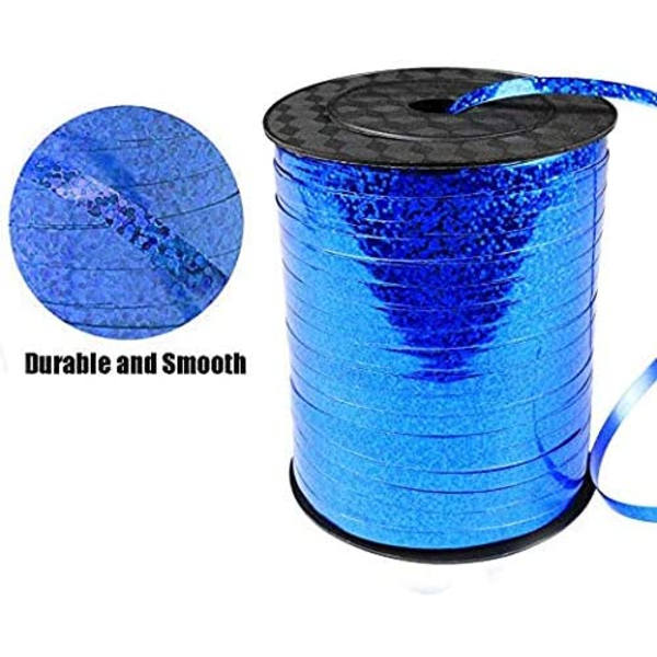 500 meter silver krusad lockig band glänsande metallisk ballong S