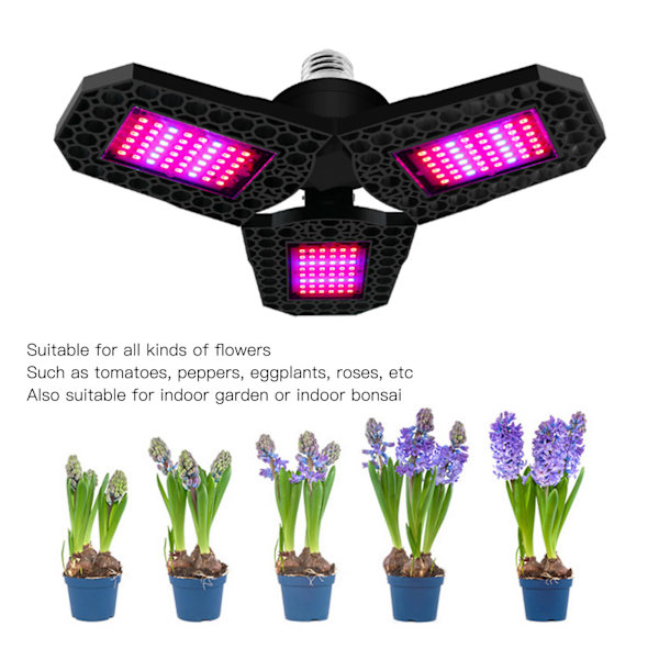 Taitettava 80W Kasvien Kasvuvalo Punainen Sininen Spektri LED Kasvien Kasvuvalaisin Kukille Tomaateille Paprikaa Ruusuille