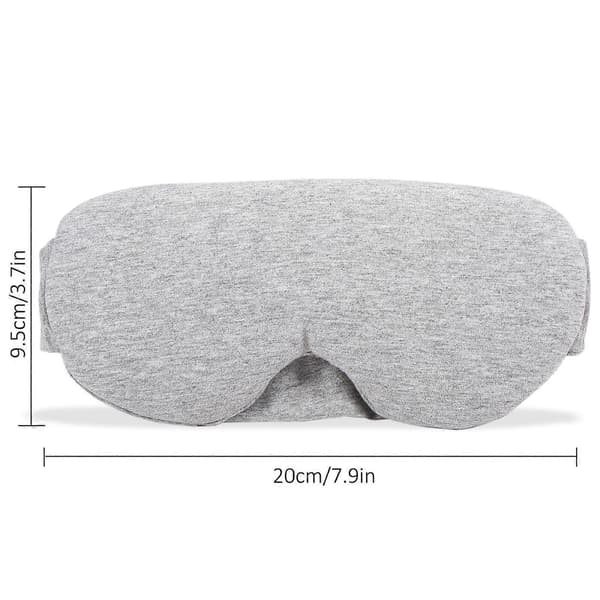 Sömnmask i bomull, ljusblockerande sovmask, mjuk ögonbindel för sömn och resor Light Grey