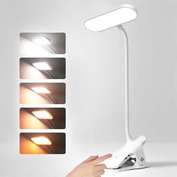 Trådløs LED-skrivebordslampe, Berøringslampe ved sengen 5 dimmbare 360°