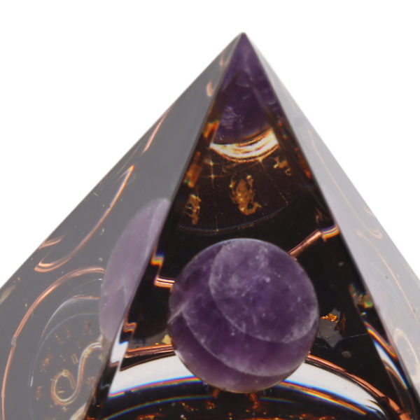 5 cm Pyramid Positiv Energi Healing Kristall Pyramid Meditation Organisk Sten Pyramid Zodiak Energi Generator Leo