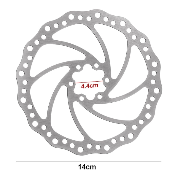 Pyörän jarrulevy 140 mm 1 kpl Ruostumaton teräs 6-reikäinen universaali pyörä