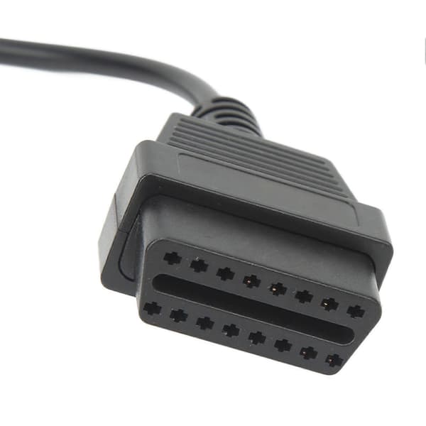 OBD II -adapterikaapeli 20-pinnisestä OBD2-liittimeen, pyöreä diagnostiikkakaapeli