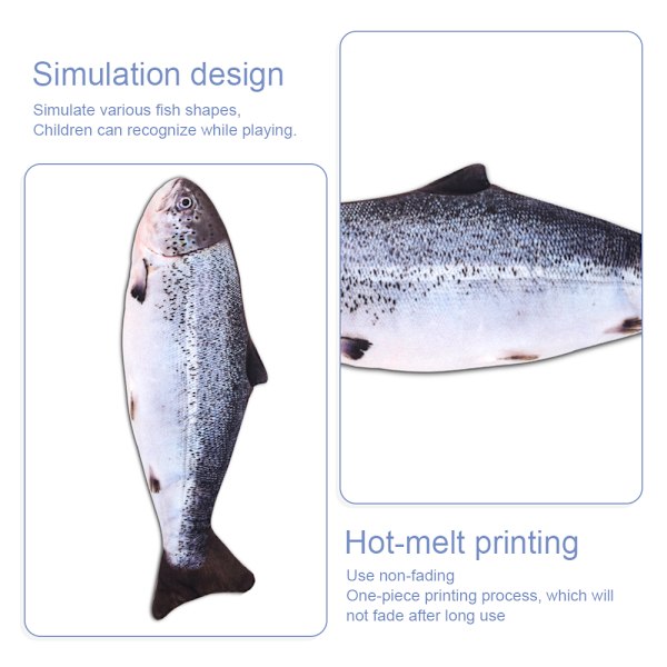 Kattens legetøj, hoppe-simuleringsfisk, forskellige fisk