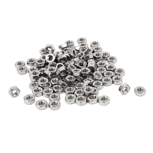 Metrisk sekskantmutter 304 Rustfritt Stål Festemutter Din 934 100 stk For Bolt