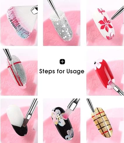 15 delar nagelkonstpenselset, nageldekorationspenselset akrylfoder