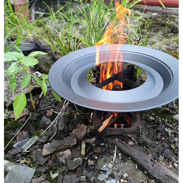Titanium Campingkök, Enkel Installation, Ultralätt, Hög Hållfasthet, Hopfällbart Vedkök för Beredskap, Picknickar, Grillning, Utomhus