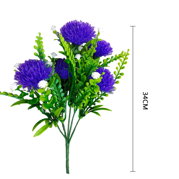 4 Bunter Kunstige Blomster Utendørs UV-Bestandig Kunstige Blomster