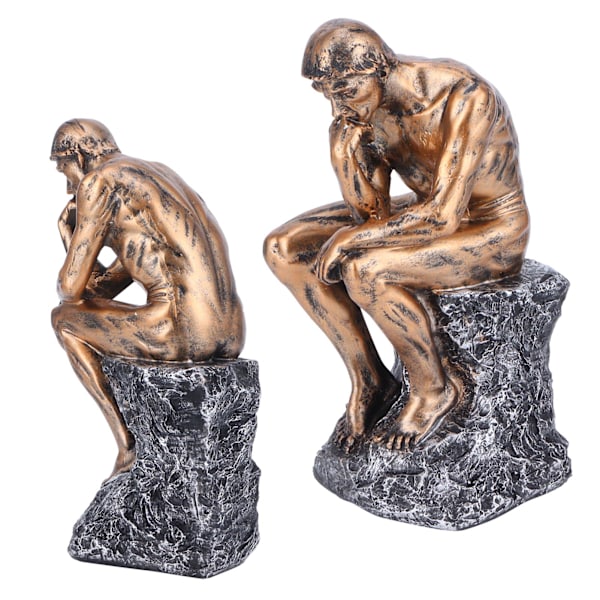 Unik Present För Konstälskare, Resin Skulptur Som Föreställer Kallgjuten Bronsteknik, Utsökt Hantverk Och Miljövänligt Material