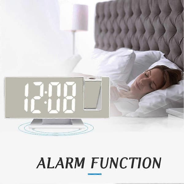 LED Digital Smart Väckarklocka Bordsklocka Elektronisk Skrivbordsklocka USB Väckarklocka Med 180 Tim