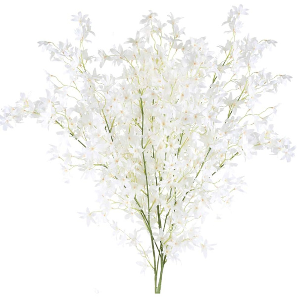 3 stk. Kunstige Hvide Kirsebærblomster 115CM Sakura Bouquet