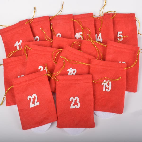 Julekalender Julenissen, 24 poser for fylling, Julepynt