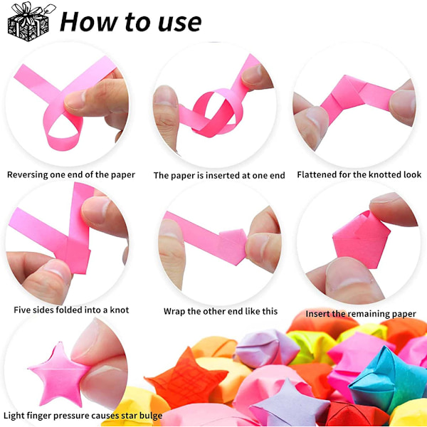 1120 Arkkia Origami-Paperia Tähtien DIY-Käsintehtyihin Tähtien Origami-Onnen Tähti Paperin Taitteluun Origami-Tähti Paperinauhat Paperitaiteen Ja -käsitöiden Tekemiseen