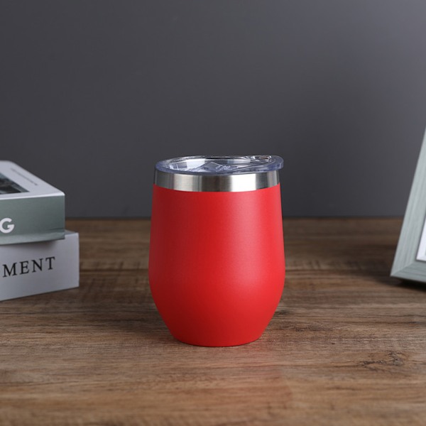 Isolert vannflaske BPA-fri lekkasjesikker varm kald rustfritt stål isolert krus for reise utflukt hjem 12oz 360ml rød 12oz