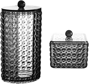 Rod 2 Stykker Bomuldsdispenser Makeupfjerner Opbevaring Vatrondeller