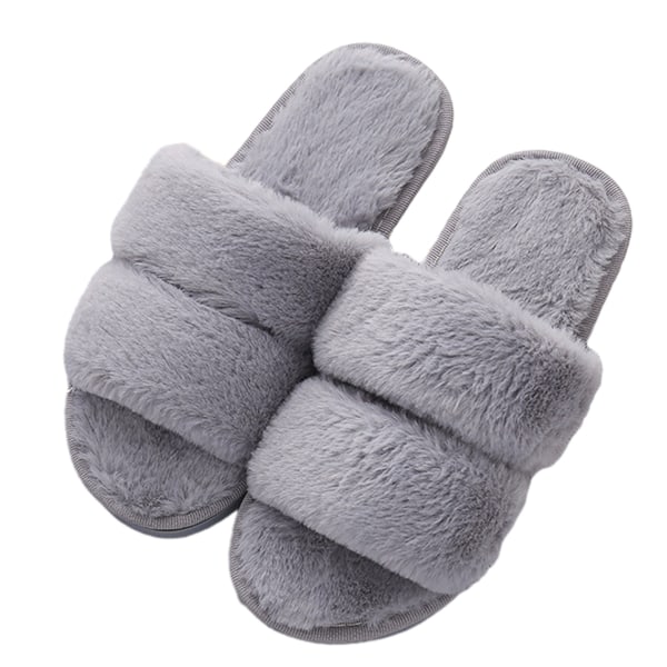 Fluffy Damessko Fluffy Faux Fur Slip On Ortopædiske Sko med A