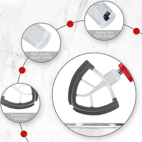 Flex-edge visp til Kitchenaid 4,5-5 Qt kjøkkenmaskin med vippehode, erstatningsvisp i silikon