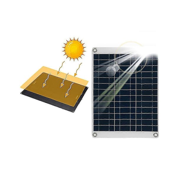 20w Solpanel Kit 12v Oplader Med 60a Solar Ph Opladerplade Til Rv Bil Yac