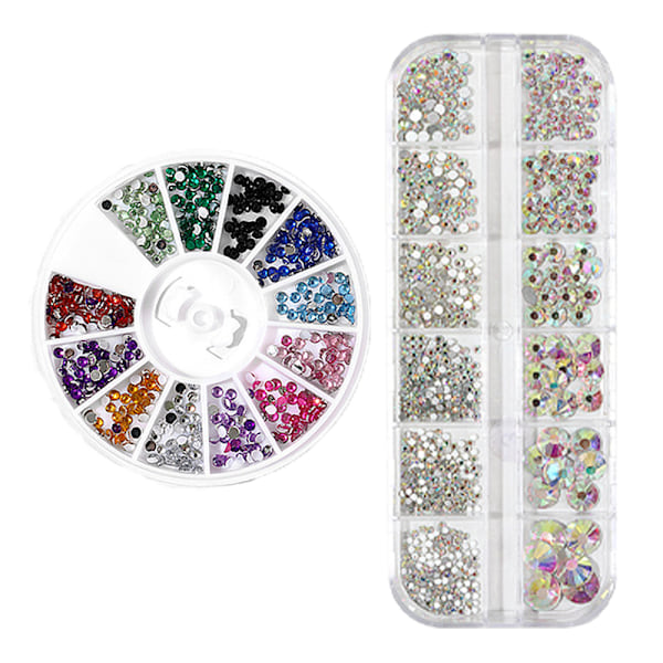 Nagelkonst Strass, Naglar Diamant Kits för Kvinnor Nagel Kristaller