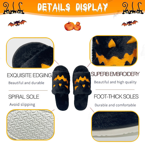Halloween-tossut: Upea kurpitsa-kasvojen kirjontakuvio