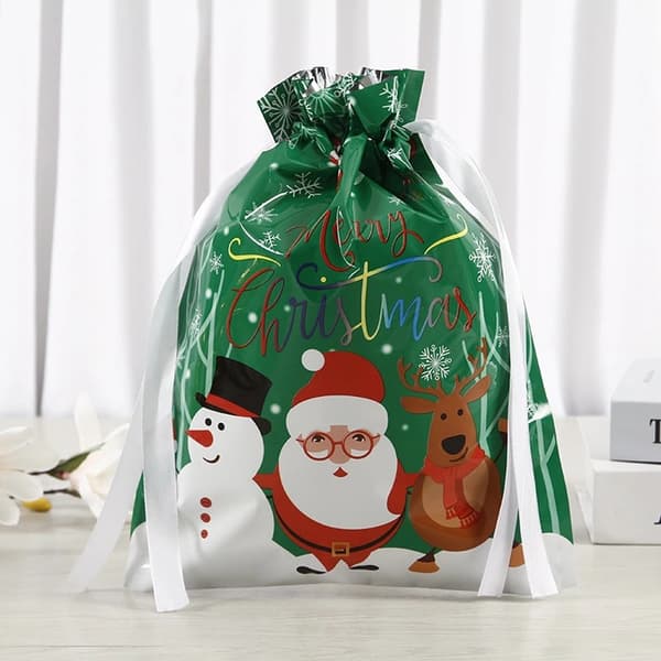 Jul Snörpåse Presentpåsar Julparty Godis Presentförpackning för Julklapp style5