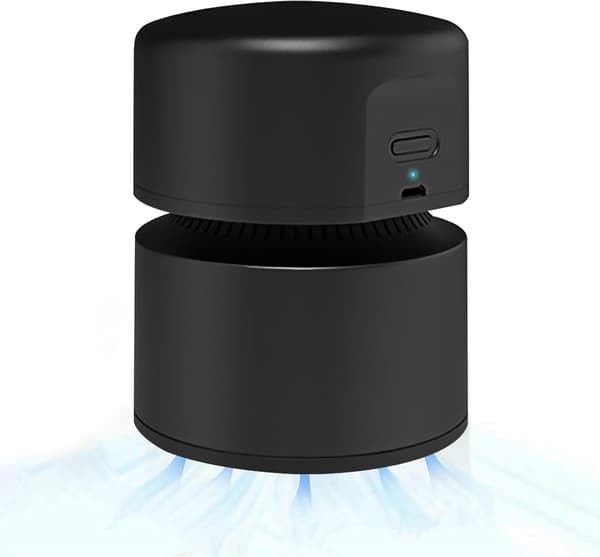 Musta pöytäimuri, mini-imuri, USB-lataus