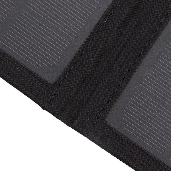15W Monokiteinen Aurinkopaneelilaturi Kaksois-USB Taittuva Aurinkolatauspaketti Ulkokäyttöön Puhelimen Virtapankki Musta