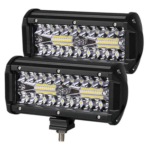 2 stk. LED Bar 7 Tommer LED Lys Bar 3 Rader Arbeidslys Combo Stråle For Kjøring Offroad Båt Bil Traktor
