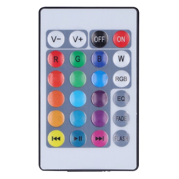 24W E27 RGB Fargeskiftende Musikklampe med Fjernkontroll Smart Musikhøyttaler Taklampe 85‑265V