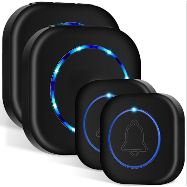 Trådlös dörrklocka 300m räckvidd Dörrklocka Trådlöst set Klocka Entré Plug-in IP55