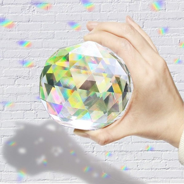 Klar glas kristallkula prisma solfångare regnbågstillverkare, sfär