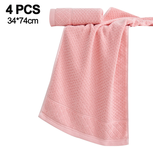 Set med 4 håndklær, (34*74cm) 100% bomull, ultramyk og