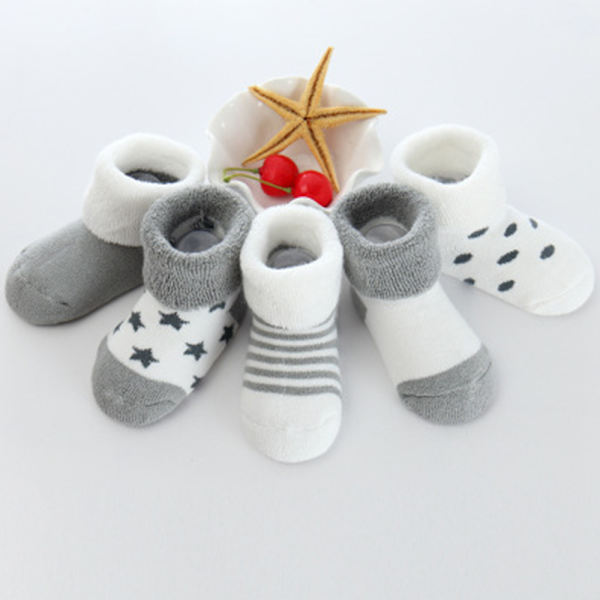 5 par nya varma babyfrottésockor, babystrumpor, tecknade baby