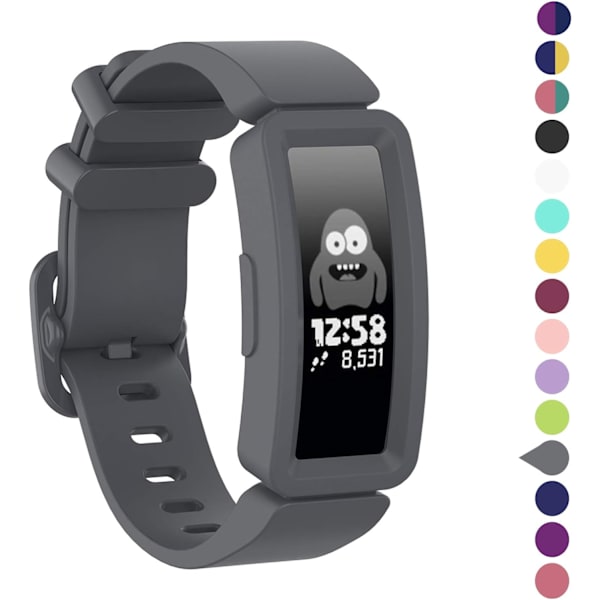 Kompatibel med Fitbit Ace 2-band för barn 6+, mjukt silikonarmband