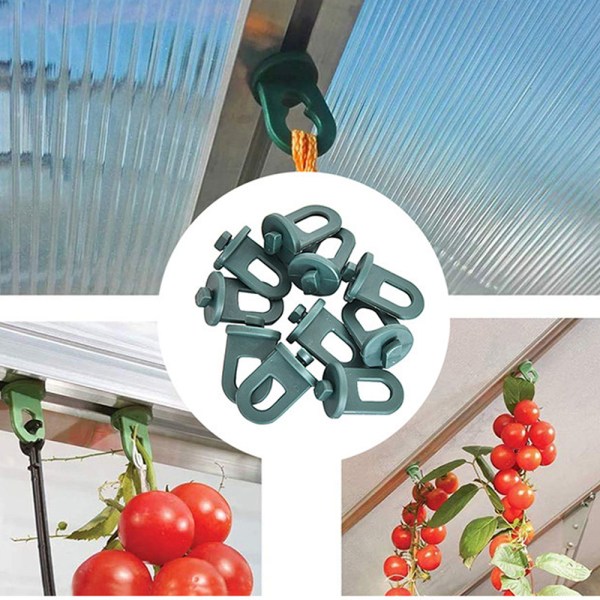 Hengende klips for drivhus i plast, hengende kroker for planter og blomster